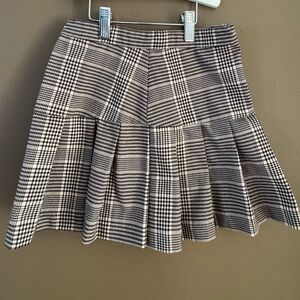 H&M Black and brown/tan Checkered Mini Skirt